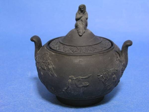 ◎1891年 純黒ジャスパー 貴重なシュガー 未亡人像の蓋つまみ◎拍卖