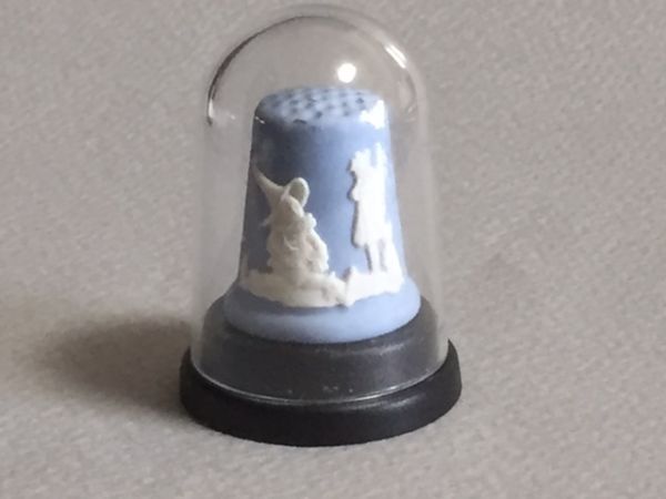 ◎ウェッジウッド ジャスパー 指貫 シンブル「おとぎ話」未使用◎05ドームボックス付拍卖