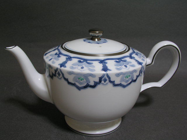 ◎大倉陶園 【手描き】 呉須正倉院 大ティーポット 特注◎ri拍卖