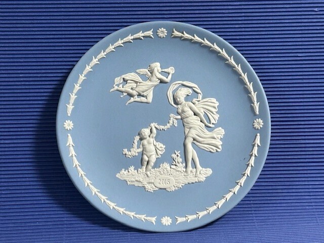 ◎ウェッジウッド ジャスパー 2015年 イヤープレート「北風ボレアス」◎z82拍卖