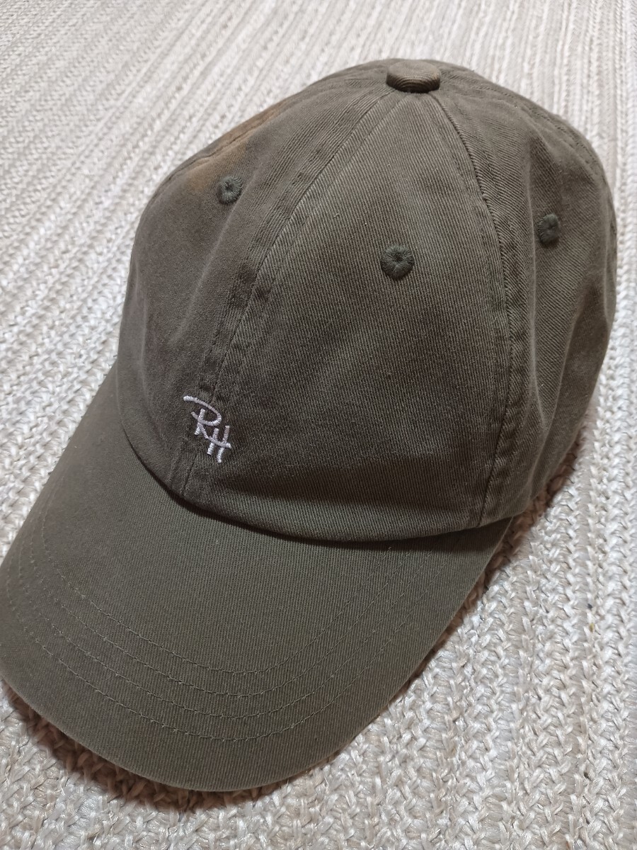 Ron heaman ロンハーマン RH刺繍 コットン キャップ オリーブ ブラウン 2025年モデル ユーズド 帽子拍卖
