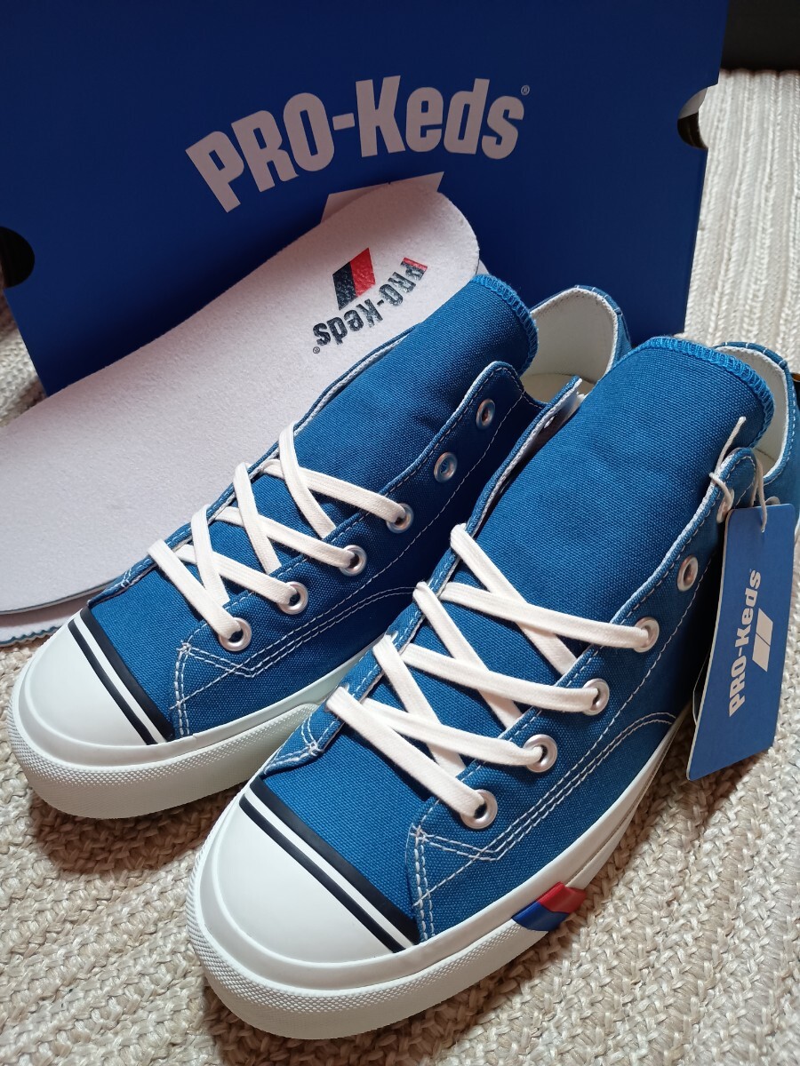 新品 未使用 PRO-Keds ROYAL AMERICA WP ロイヤルアメリカ 27cm ブルー 青 撥水 ビブラムソール プロケッズ スニーカー ローカット拍卖