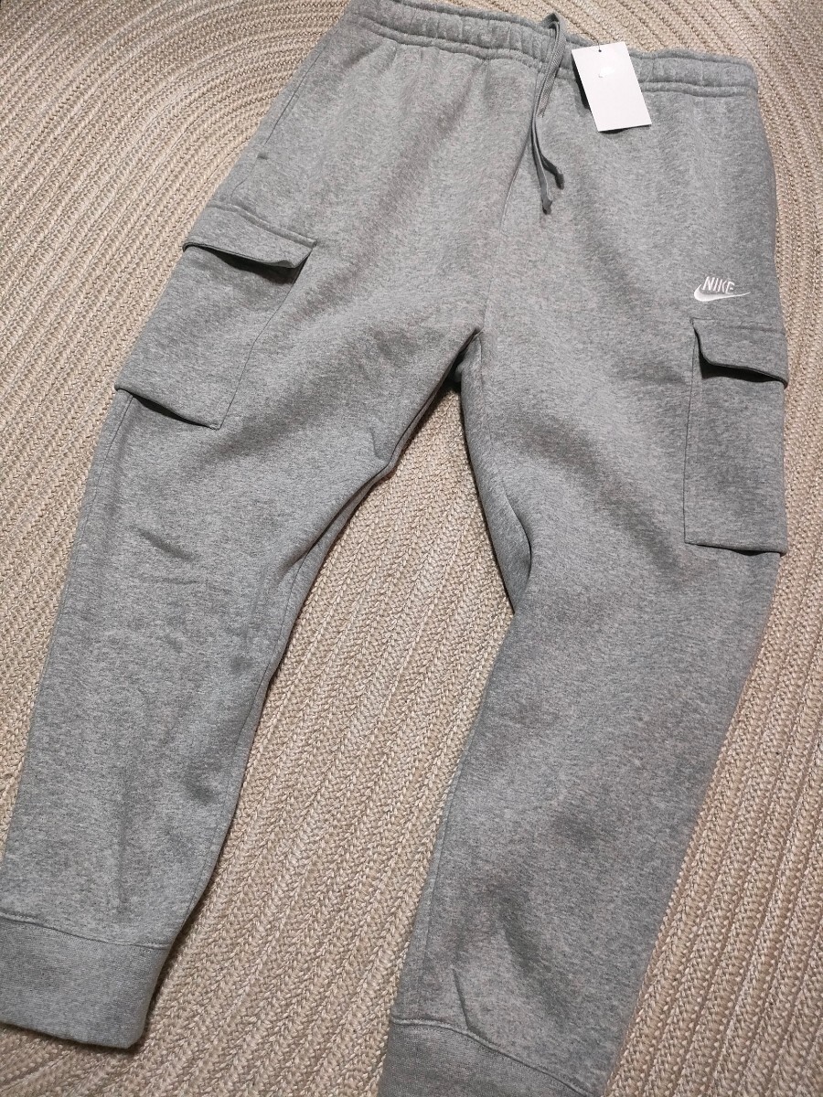 新品 未使用 NIKE スウェット カーゴパンツ L グレー パンツ メンズ ナイキ ジョガーパンツ スウェットパンツ拍卖