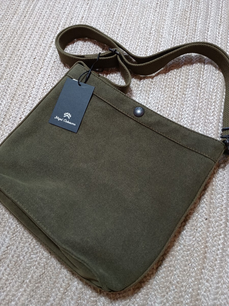 新品 未使用 ナイジェルケーボン ウルトラスエード ショルダーバッグ 日本製 オリーブ Nigel Cabourn 国内正規品拍卖