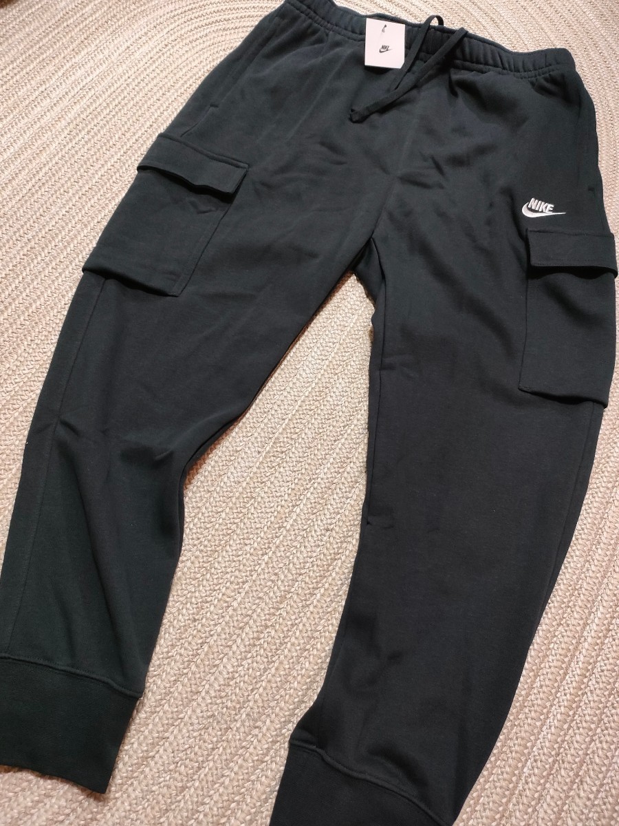 新品 未使用 NIKE スウェット カーゴパンツ XL ブラック 黒 パンツ メンズ ナイキ ジョガーパンツ拍卖