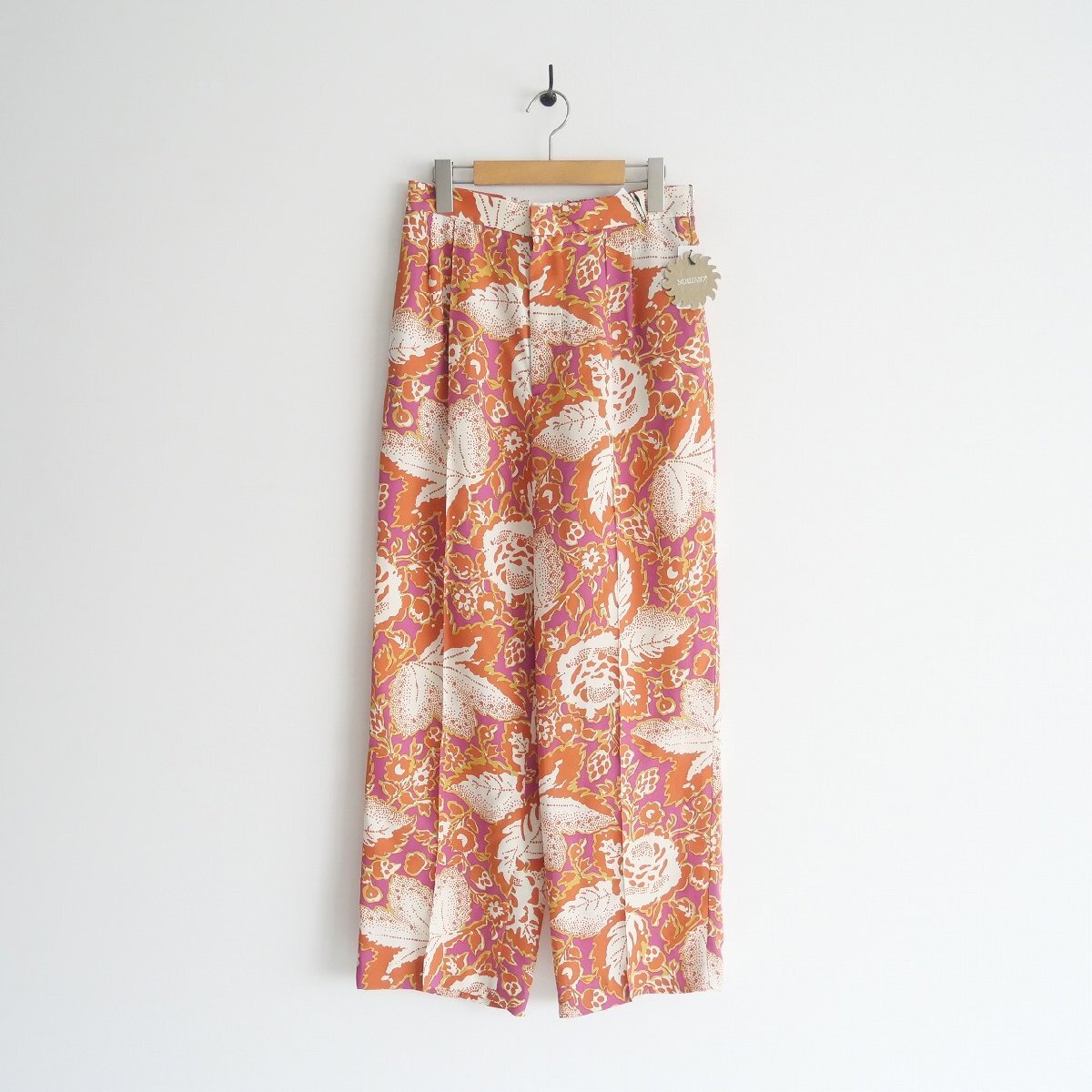 2024SS / 未使用 / SOULEIADO ソレイアード / レーヨンプリント タックストレートパンツ 36 / 75044104003 / 2402-0883拍卖