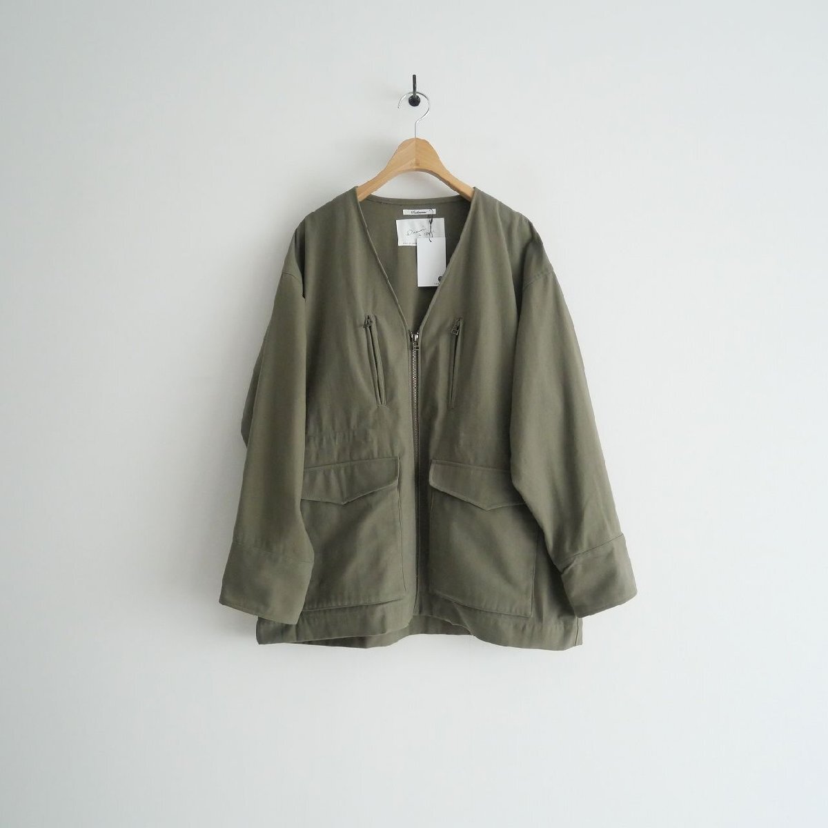 2022 / Dessin de modeコラボ / Enchainement アンシェヌマン / Military No Collar JK ジャケット ミリタリー / 2403-0436拍卖