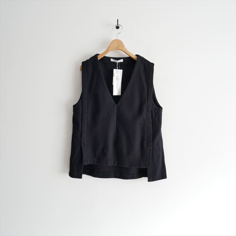 2024AW / 未使用 / UNIVERSAL SEVEN ユニヴァーサルセブン / ウール 圧縮 Vネック ベスト / US243CT021 / 2504-2086拍卖