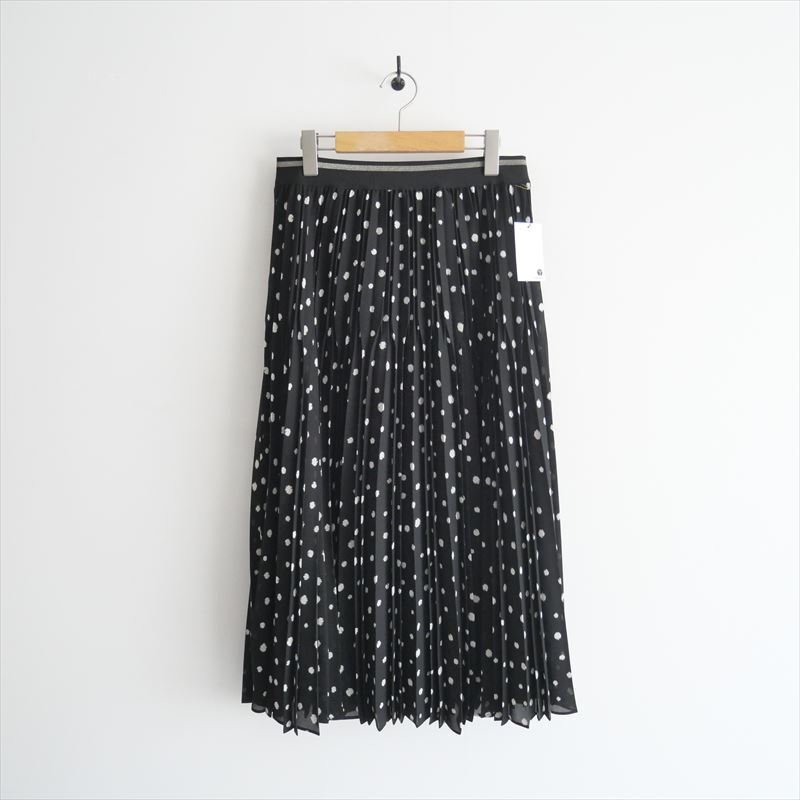 2022 / 自由区 ジユウク / ドットプリント プリーツスカート 40 / SKWMNX0602 / 2403-1043拍卖