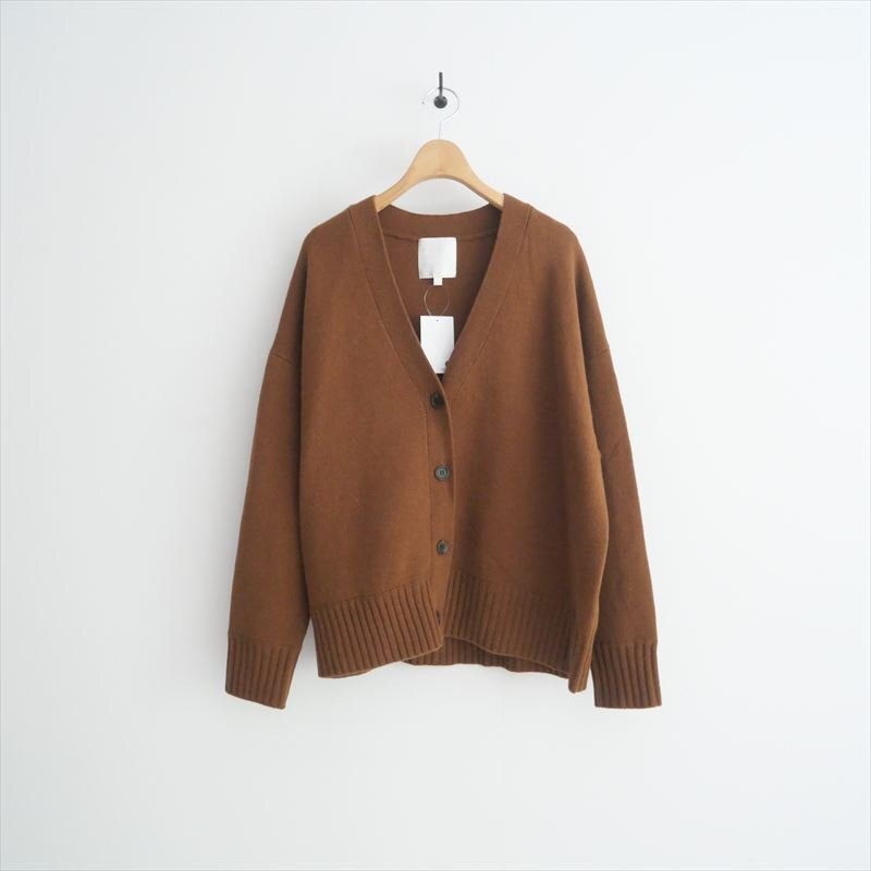 〇2024AW・人気完売品 / Drawing Numbers ドローイングナンバーズ / 接結ルーズVネックカーディガン 38 / DNZ10A2305A0002 / 2503-0692拍卖