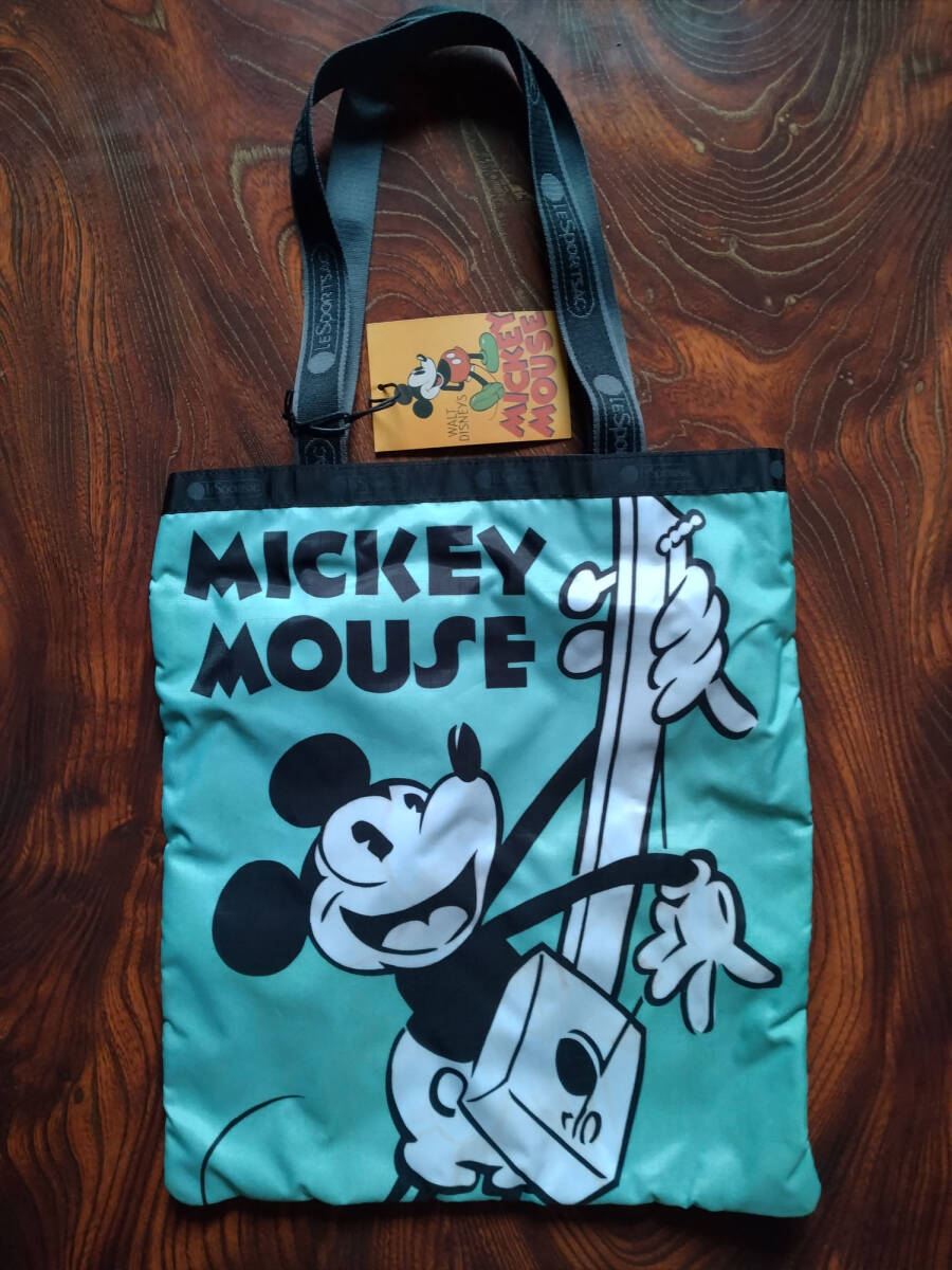 レスポートサック【ディズニーコラボ】「エメラルドトート」(マチなしトート) ミッキーマウス柄 (U050 ヒアトゥディ)拍卖