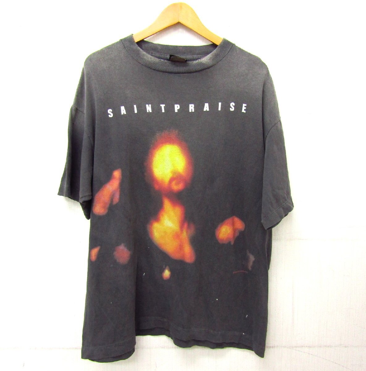 SAINT MICHAEL セントマイケル SAINT PRAISE TEE SM-HR8-0000-010 25SS ブラック サイズ:L★FG7833拍卖