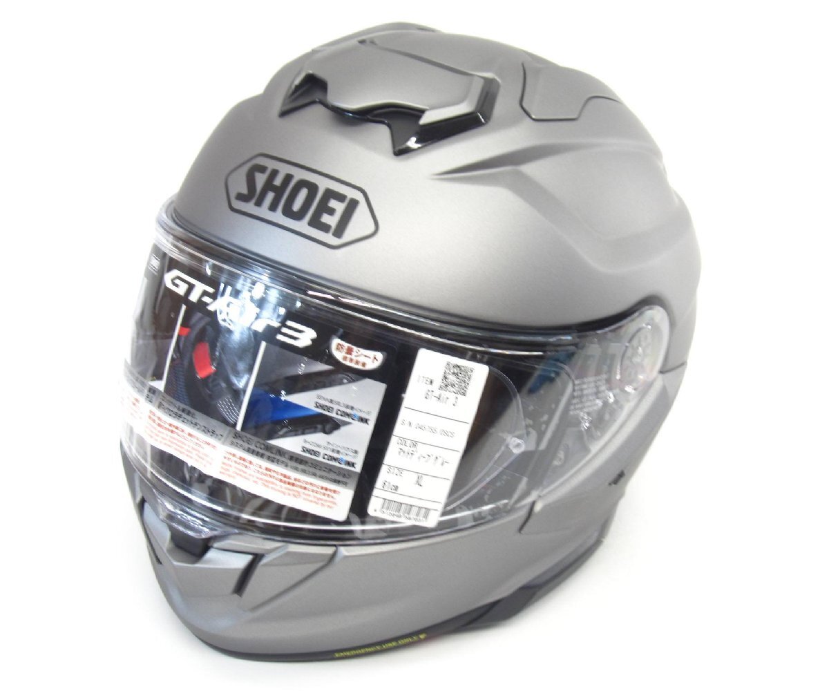 未使用 SHOEI ショウエイ GT-Air 3 マットディープグレー サイズ:XL (61cm) フルフェイス ヘルメット #UZ784拍卖