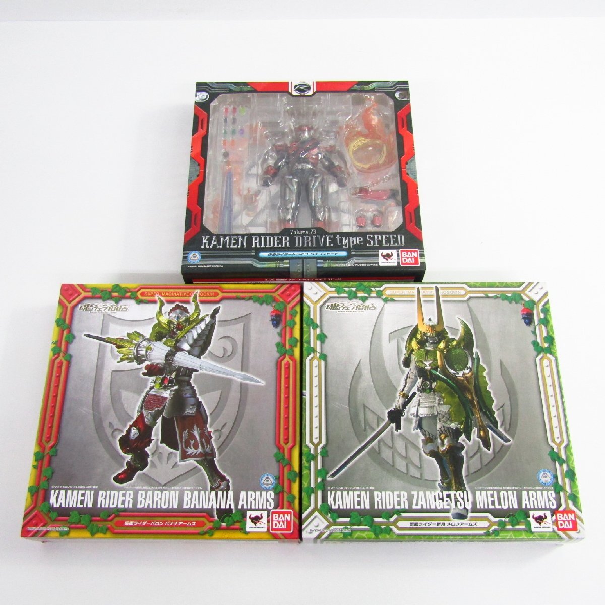 バンダイ S.I.C. 仮面ライダーバロン / 仮面ライダー斬月 / 仮面ライダードライブ フィギュア 3個セット ※ジャンク品 〓U9456拍卖