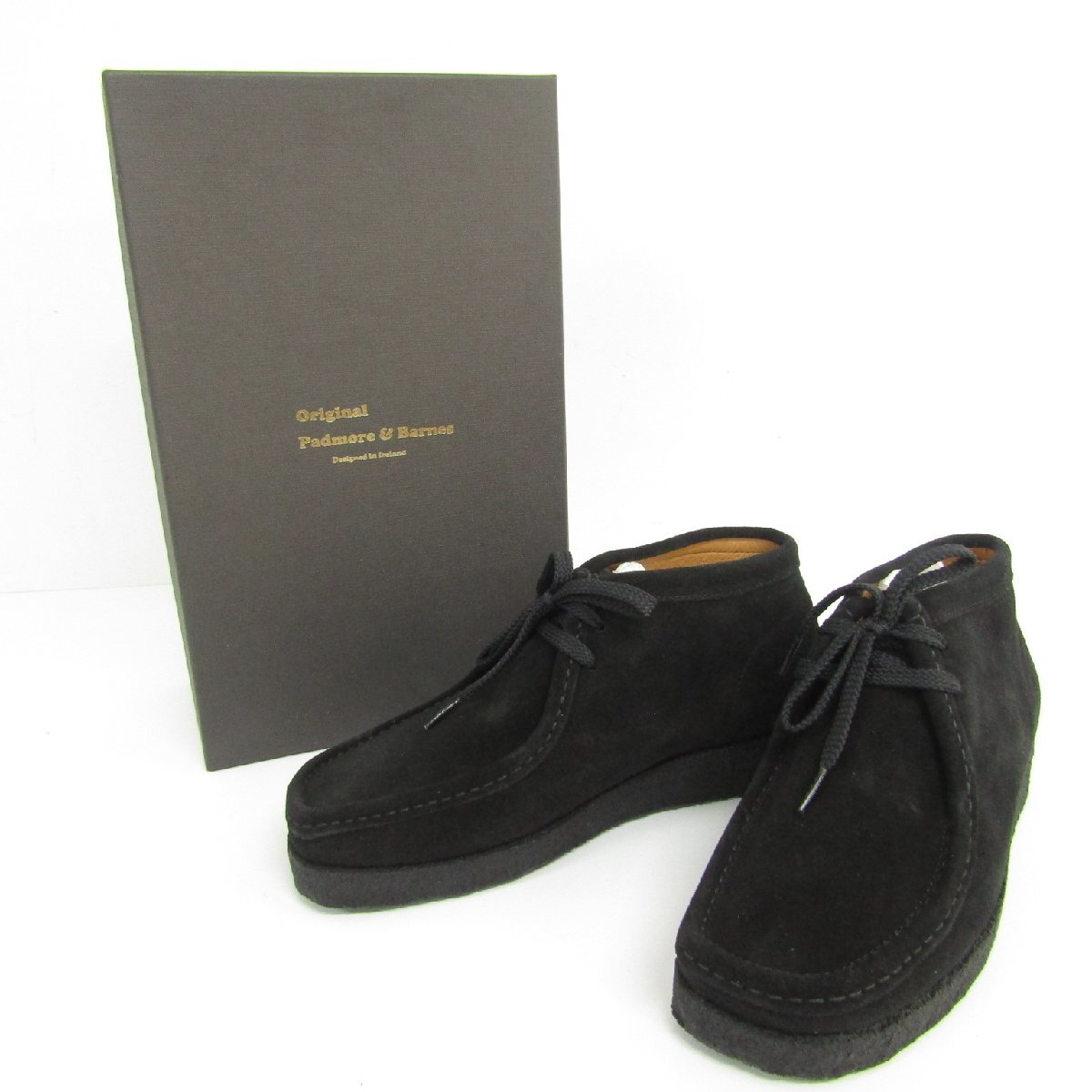 PADMORE&BARNES パドモアアンドバーンズ P404 ワラビ―シューズ スウェードレザー 靴 SIZE:UK7 ▼SH8336拍卖