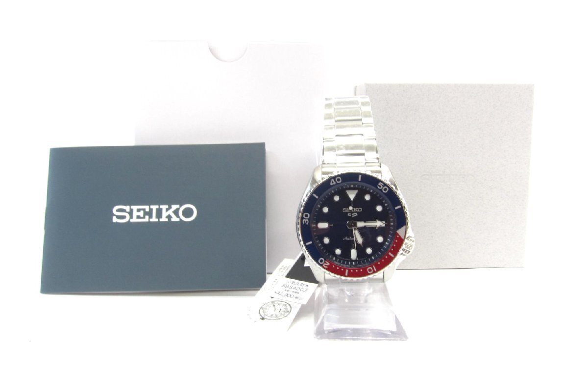 未使用品 SEIKO セイコー SBSA003 ファイブスポーツ ウォッチ 腕時計 ∠UA12325拍卖