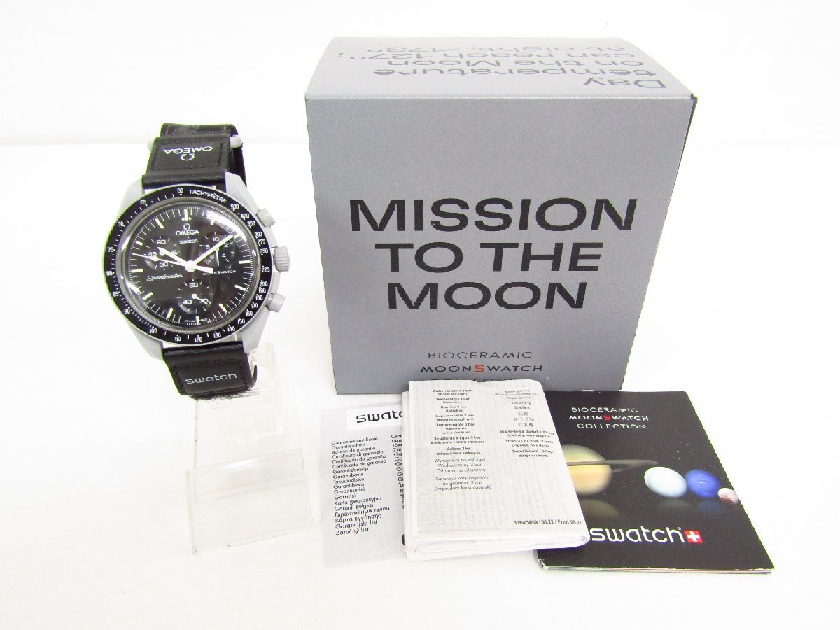 OMEGA × Swatch オメガ×スウォッチ スピードマスター MISSION to THE MOON 腕時計 SO33M100 ▼SB5739拍卖