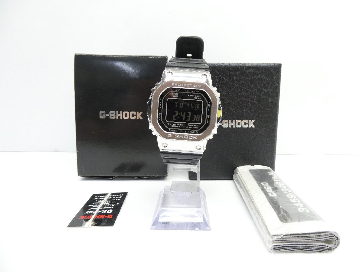 CASIO カシオ G-SHOCK GMW-B5000 1JF ソーラー電波 Bluetooth 箱付 腕時計 △WA6531拍卖