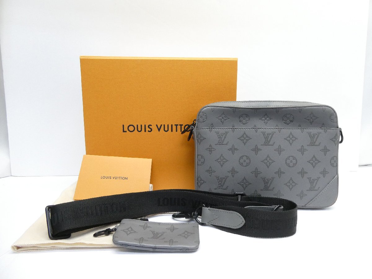 LOUIS VUITTON ルイ・ヴィトン モノグラムシャドウ デュオ・メッセンジャー RFID M46104 鞄 △WP2813拍卖