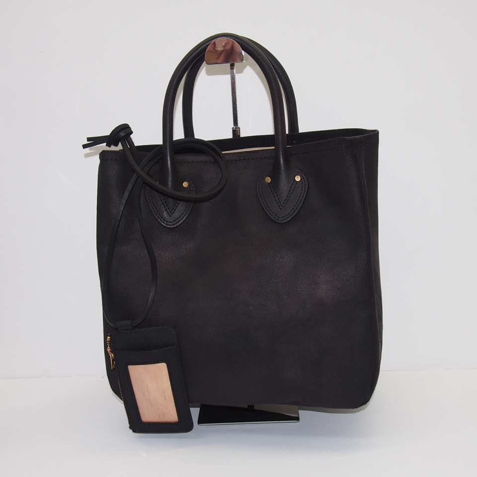 VASCO × 2nd (別注) ニベ革×スムースレザー ラフアウト スクエア トート カードケース付 鞄 ∴WB1094拍卖