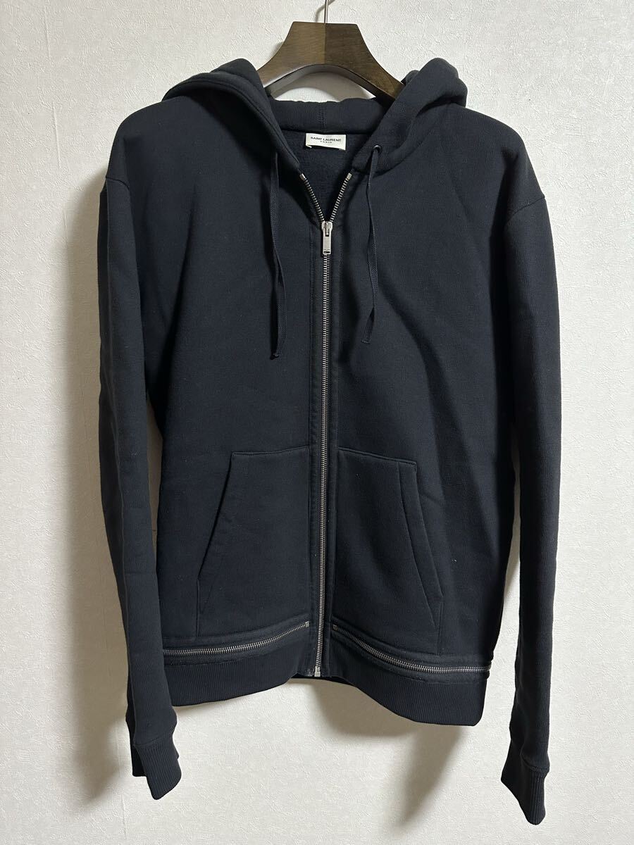 【美品】 SAINT LAURENT PARIS サンローランパリ ジップアップ パーカー XS 503306 デニム ブーツ シャツ celine dior拍卖