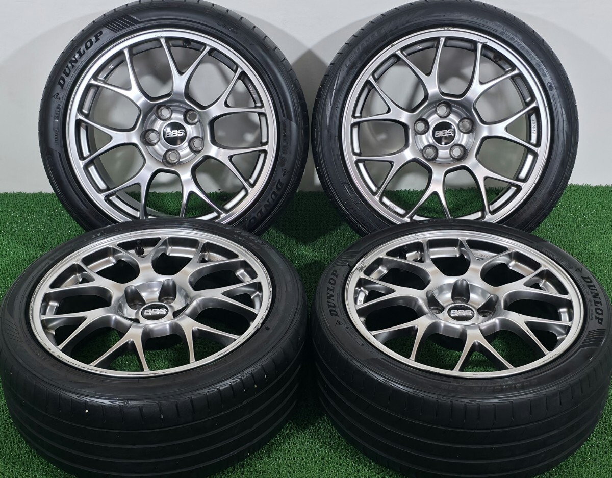 BBS RG406 ランサーエボリューション 10X 純正 OP オプション アルミ ホイール 18インチ PCD 114.3 8.5J +38 タイヤ バリ溝 2022年 2023年拍卖