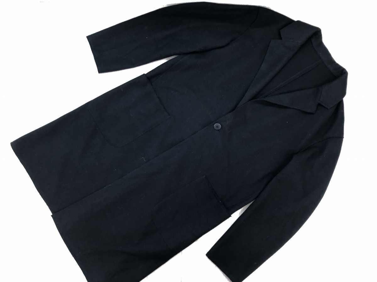 レイジブルー RAGEBLUE きれいめ トラッド クラシック ニット ロング チェスターコート アウター メンズ センターベント ウール混合 M 黒拍卖