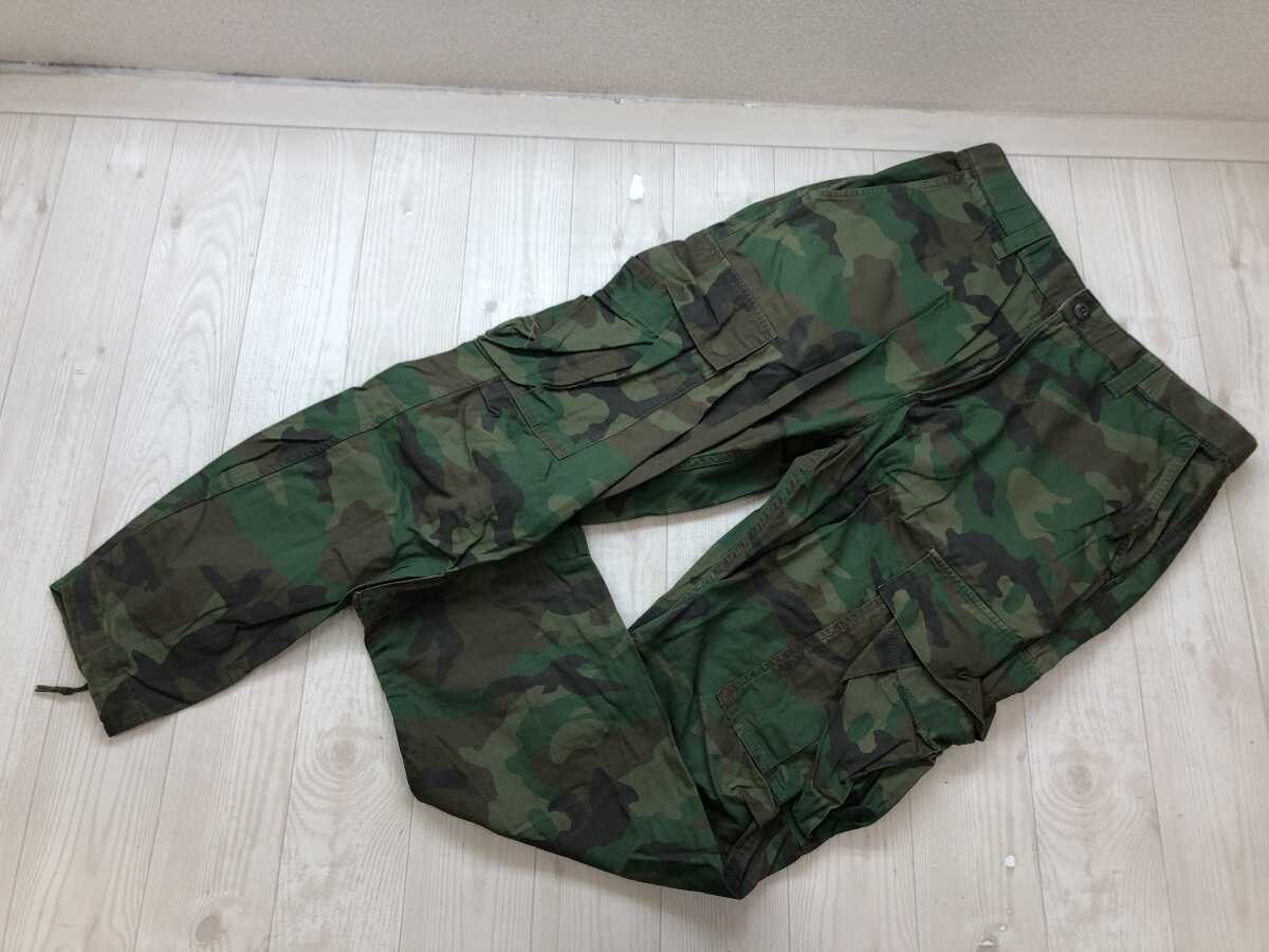 BACK NUMBER バックナンバー アメカジ ミリタリー ストリート 迷彩カモフラ カーゴ パンツ ボトムス メンズ 綿麻 コットンリネン L カーキ拍卖