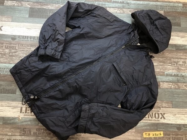 LIVING ISLAND メンズ 裏フリース ナイロン フーディー ジャケット M ネイビー拍卖