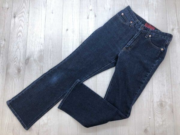 リーバイス Levi's RED TAB アメカジ ウォッシュ加工 ややブーツカット デニムパンツ ボトムス レディース 日本製 ストレッチ W30 紺拍卖