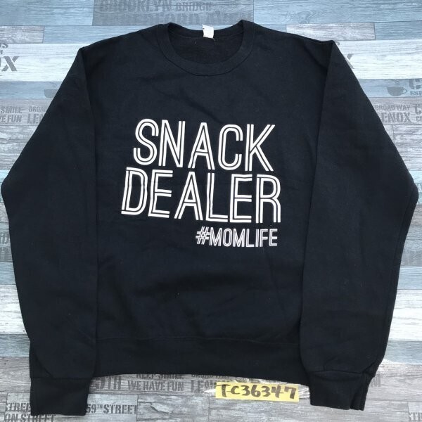 JERZEES ジャージーズ メンズ コットン混 裏起毛 英字プリント トレーナー S 黒拍卖