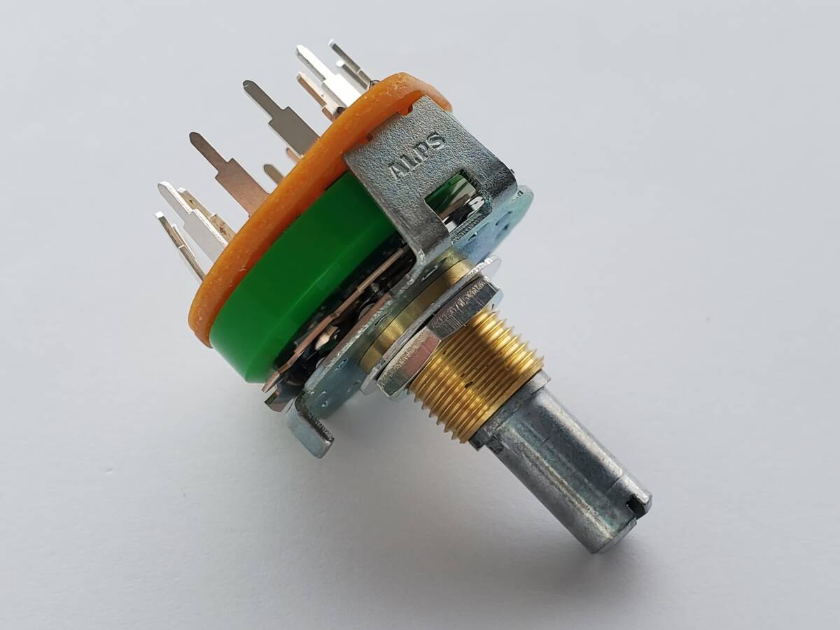 ALPS SRRM342800 4回路3接点 プリアンプ用入力セレクタースイッチ ロータリータイプ 自作オーディオDIY 切替機パーツ 送料180円拍卖