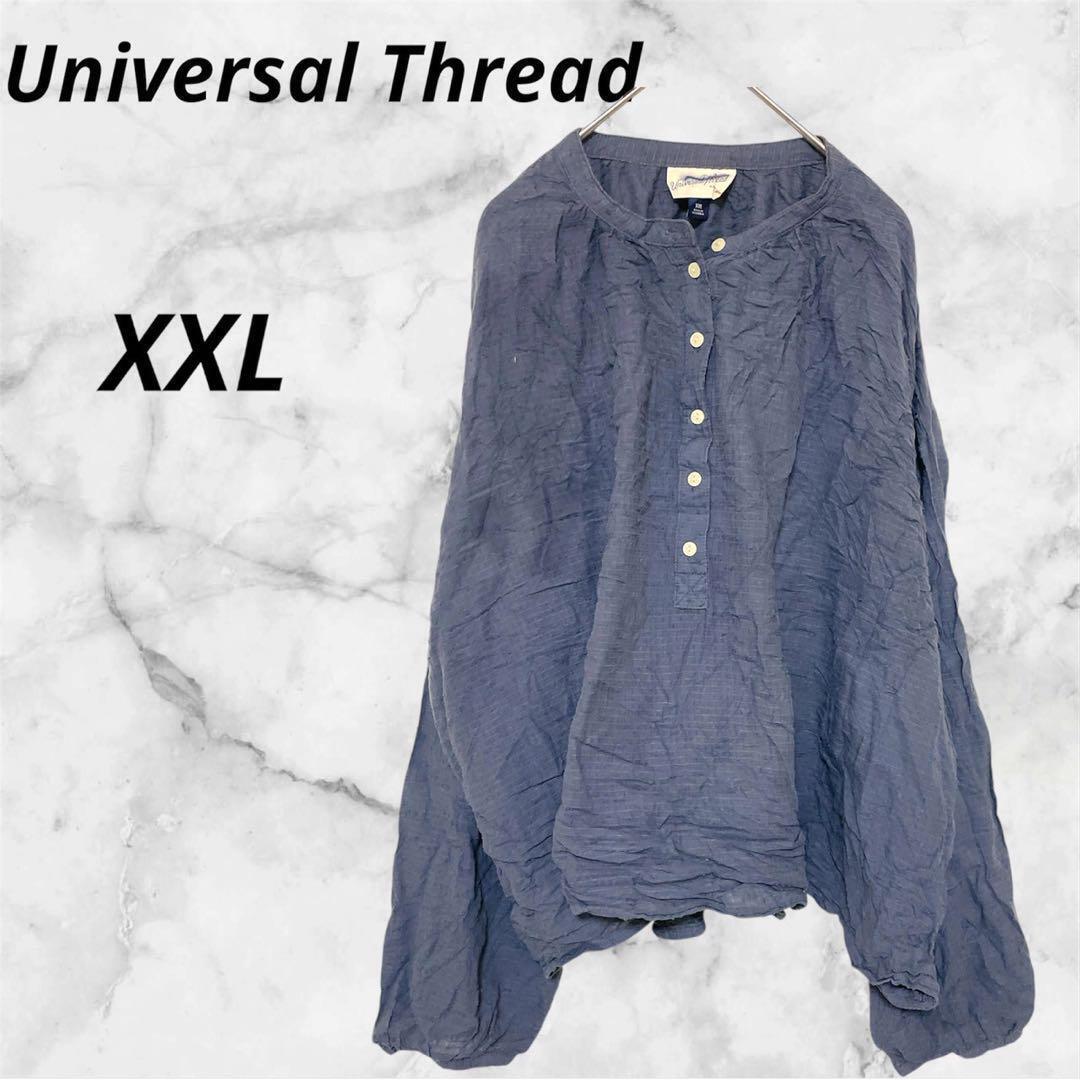 ユニバーサルスレッド◇Universal Thread クシュクシュブラウス【XXL】涼しい カジュアル 薄手 シャツ フェミニン拍卖