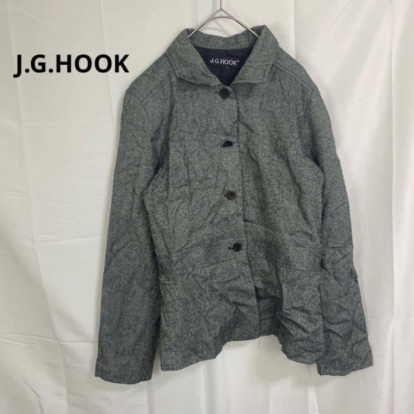 ジェイジーフック◇J.G.HOOK 襟付きジャケット シックカラ カジュアル拍卖