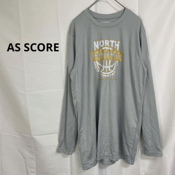 AS SCORE◇ロングTシャツ バスケットボールプリント ユニフォーム風拍卖