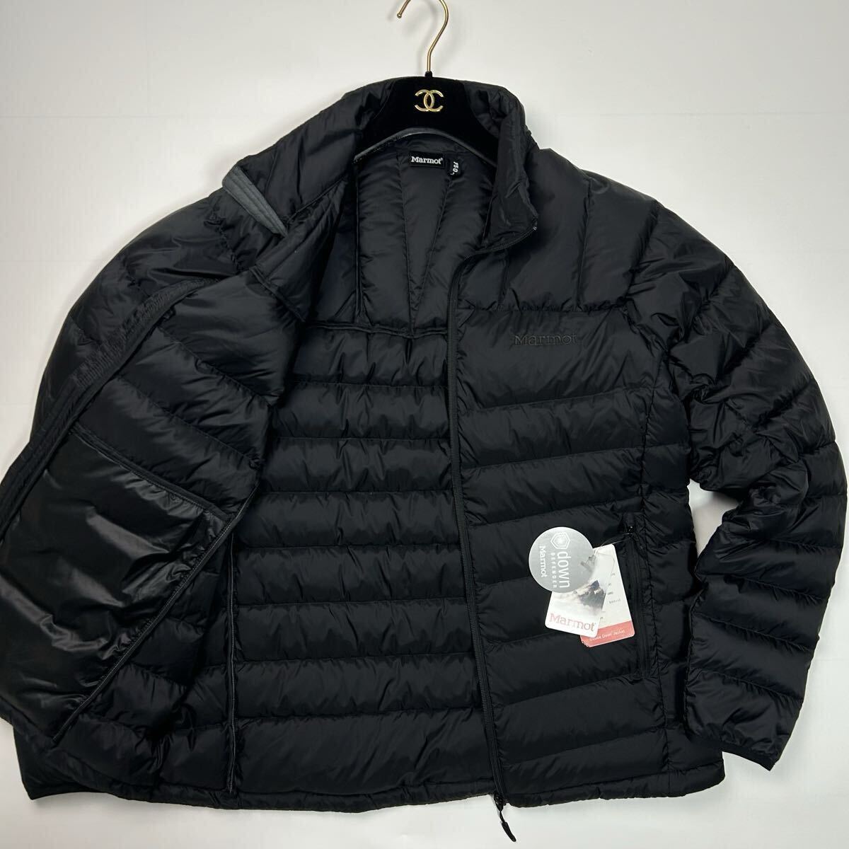未使用タグ付き★ XXXLサイズ Marmot マーモット 特大サイズ ダウンジャケット ブラック 撥水 アウター 上着 拍卖