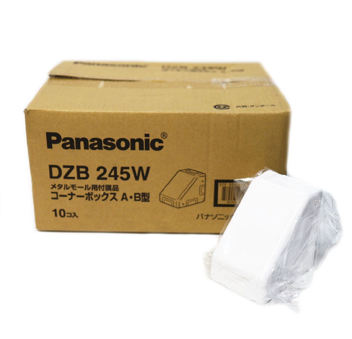 《M00931》Panasonic (パナソニック) メタルモール用付属品 コーナーボックス A・B型 DZB245W【25年製 / 残り9コ】□拍卖