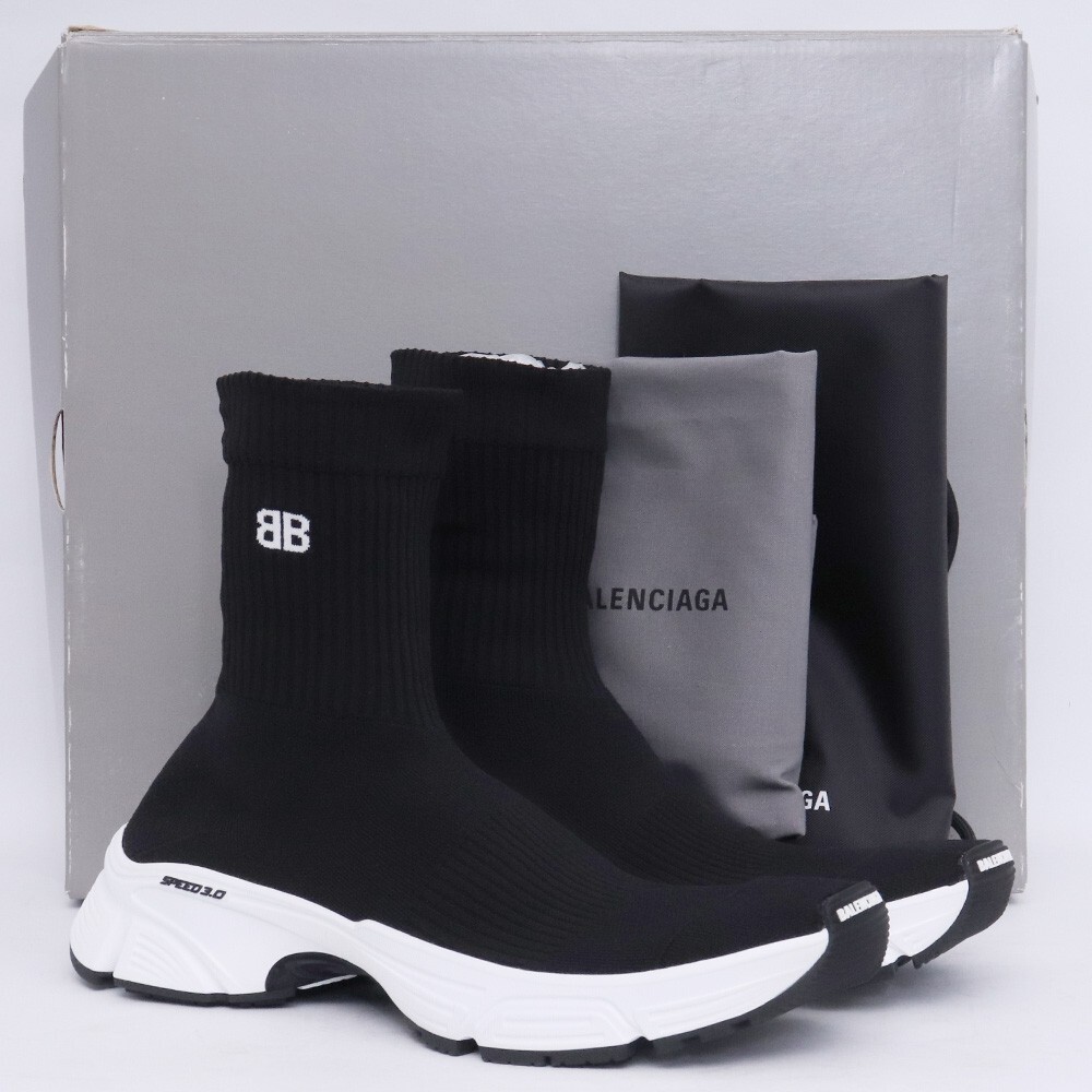 未使用 BALENCIAGA Speed 3.0 Sneaker サイズ43 ブラック 654532 バレンシアガ スピード トレーナー ソックス スニーカー シューズ拍卖
