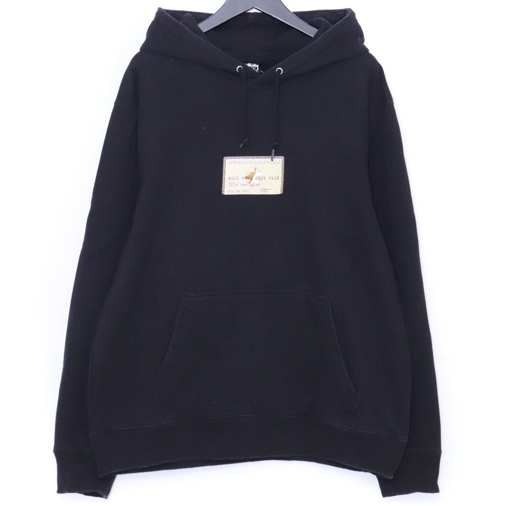 STUSSY AMEX DEBT HOODIE Lサイズ ブラック ステューシー スウェットパーカー アメックスデット フーディー拍卖