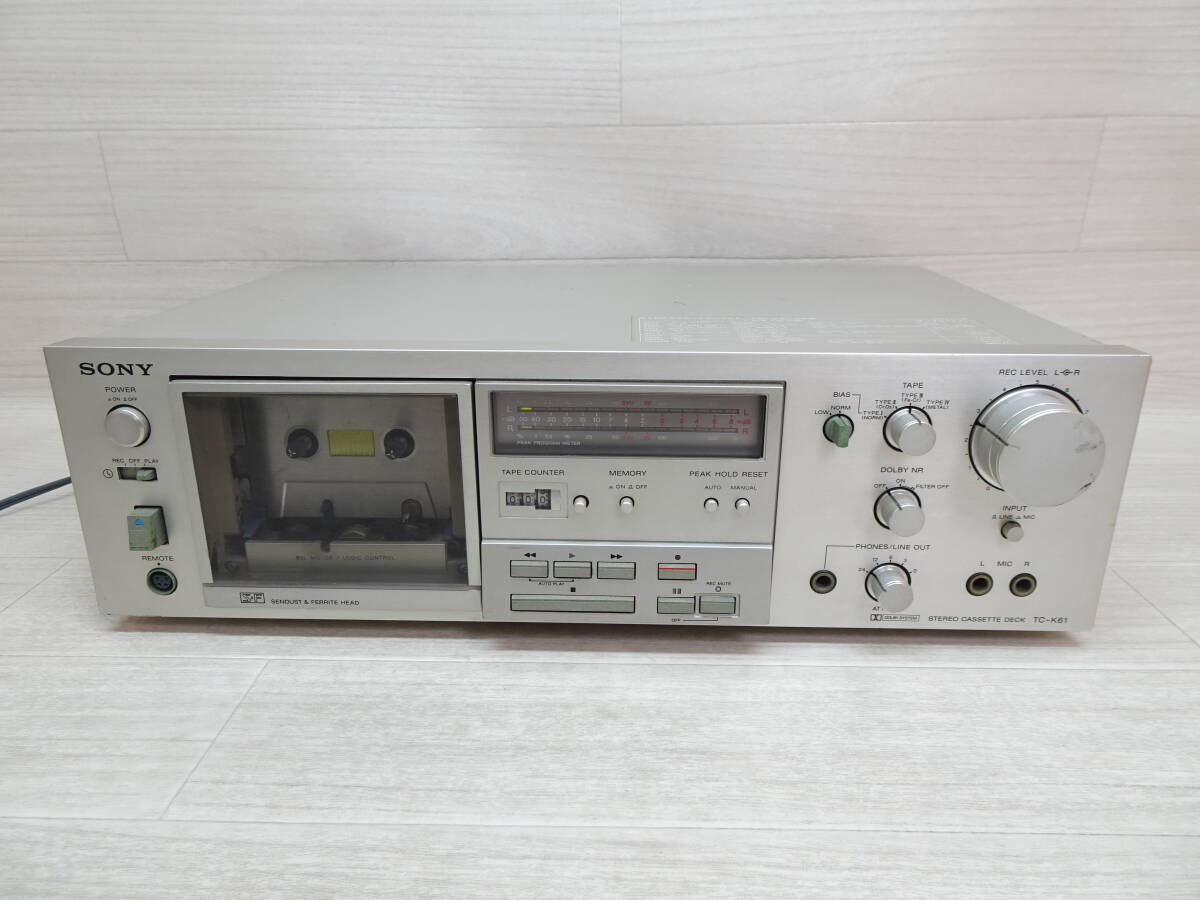 36/Ω570★同梱不可★SONY(ソニー) TC-K61 カセットデッキ★中古 現状品拍卖