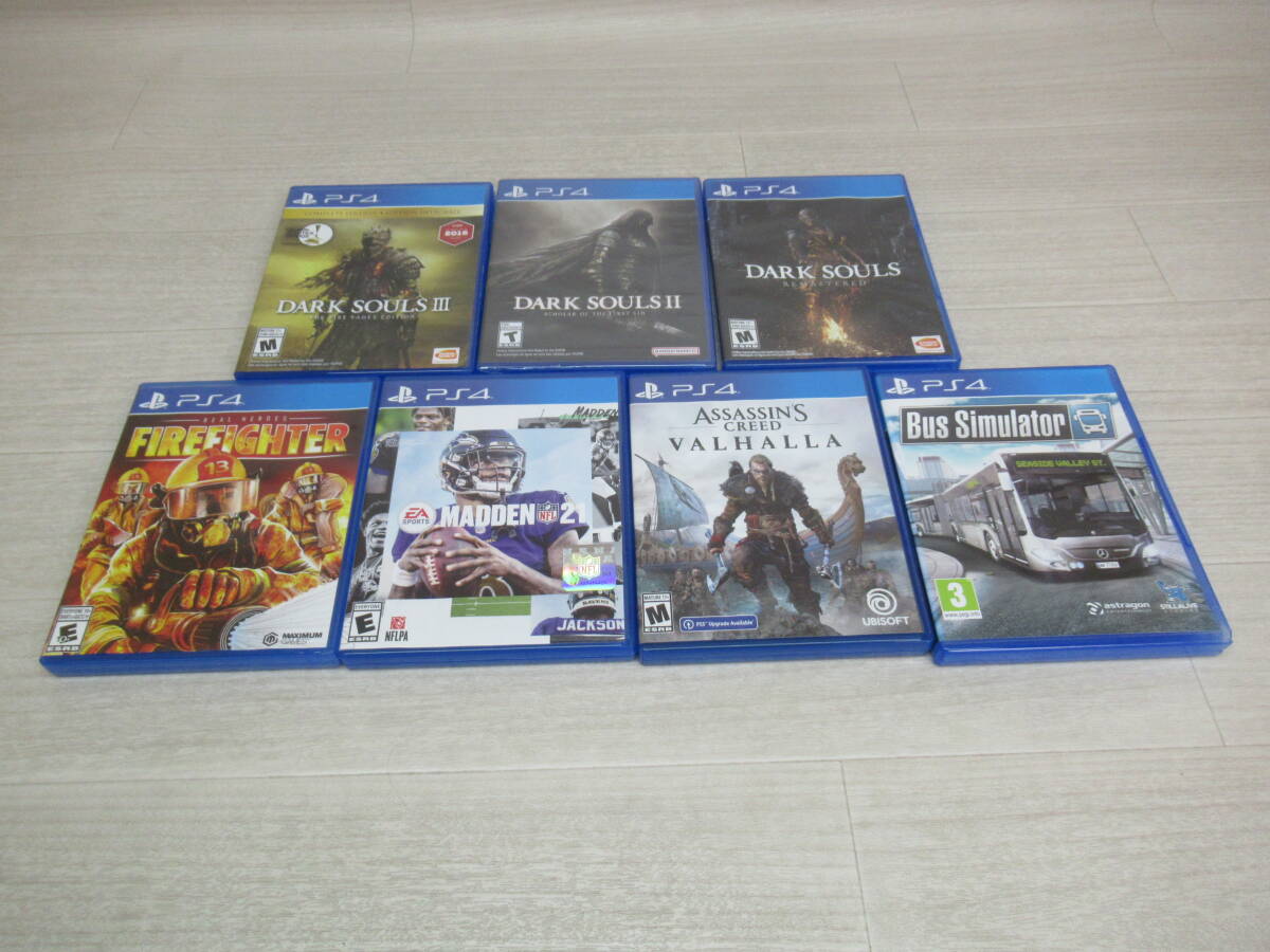 55/Q004★【PS4】海外版 PlayStation4 ソフト 7本セット★アサシン クリード ヴァルハラ/ダークソウル 他★動作確認済み 中古品拍卖