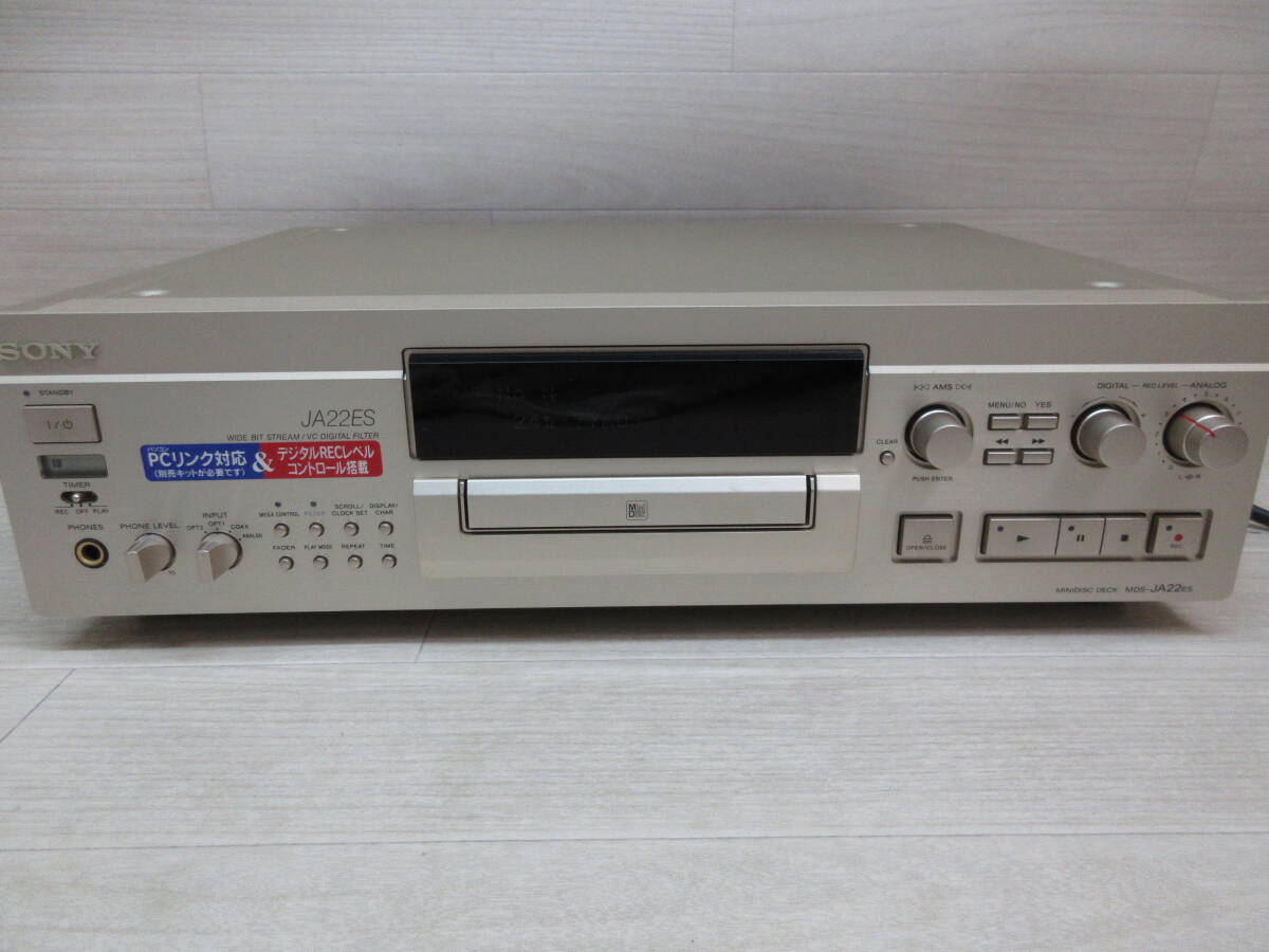 36/Ψ409★【同梱不可】SONY MDデッキ MDS-JA22ES ★リモコン付き 拍卖