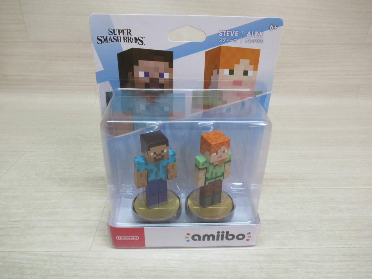 61/Q054★amiibo アミーボ 大乱闘スマッシュブラザーズシリーズ【スティーブ/アレックス】★アミーボ本体★任天堂★未開封品拍卖
