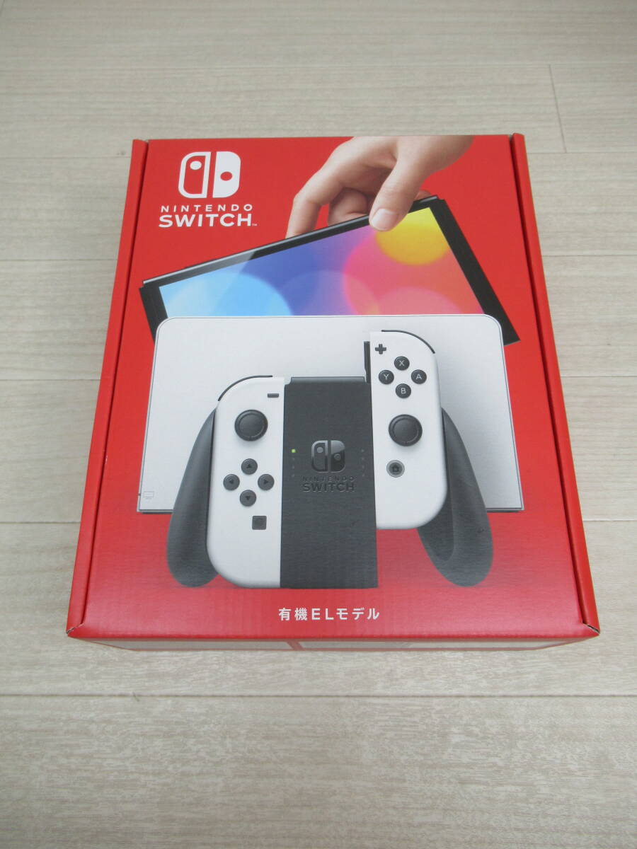 60/Q986★ニンテンドースイッチ本体★Nintendo Switch 本体 有機ELモデル White ホワイト★HEG-S-KAAAA★保証書 店舗印あり★未使用品拍卖