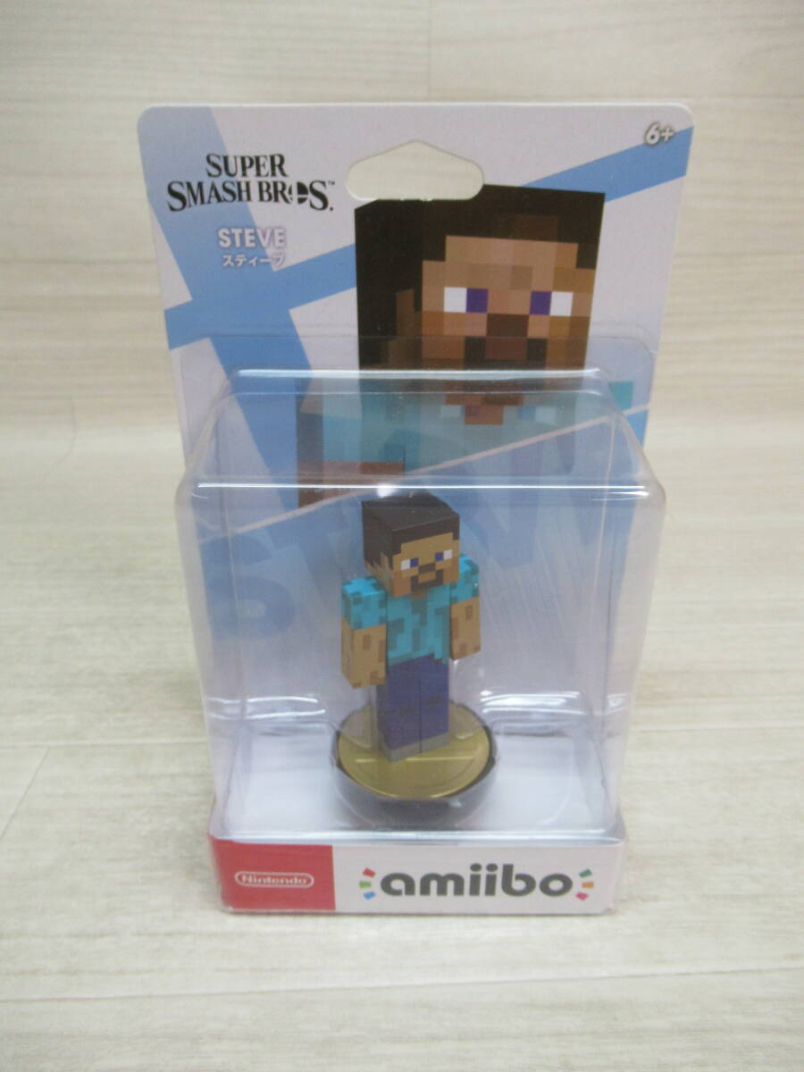 61/Q012★amiibo アミーボ 大乱闘スマッシュブラザーズシリーズ【スティーブ】★アミーボ本体★任天堂★未開封品拍卖