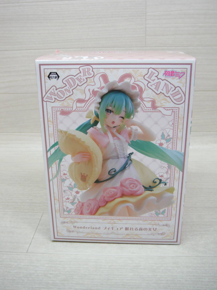 08/H453★初音ミク Wonderland フィギュア 眠れる森の美女★プライズ★未開封・箱ダメージあり拍卖