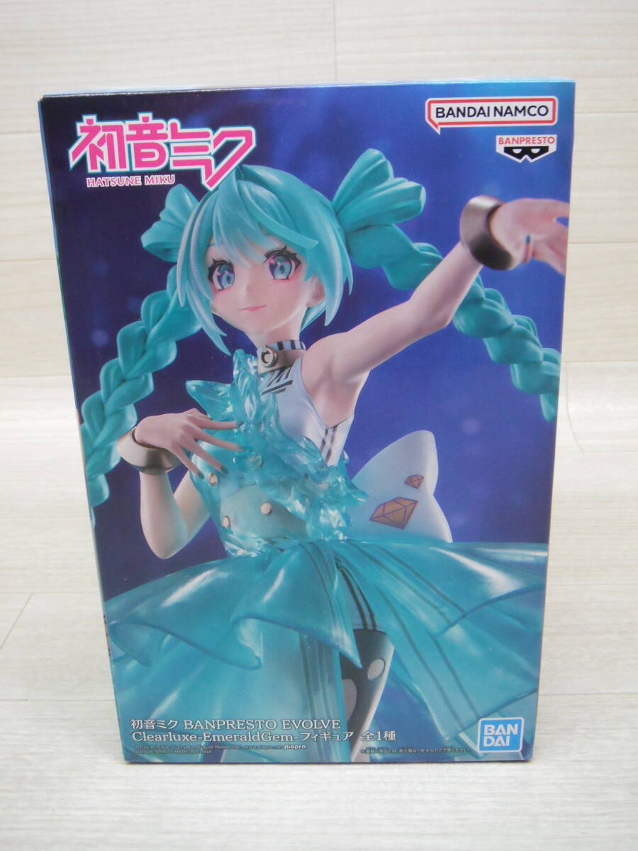 08/H509★初音ミク BANPRESTO EVOLVE Clearluxe-EmeraldGem-フィギュア★プライズ★未開封拍卖