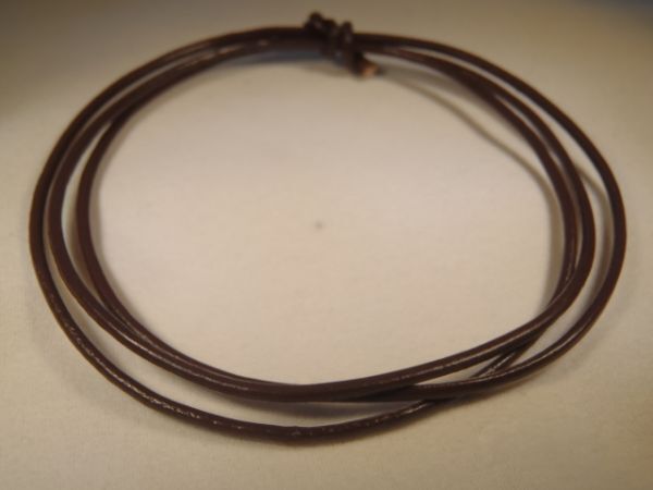 2◆定型110円~【革ひも DBR(ダークブラウン)~直径1.5mm×長さ100cm】本革 レザー 革紐◆拍卖