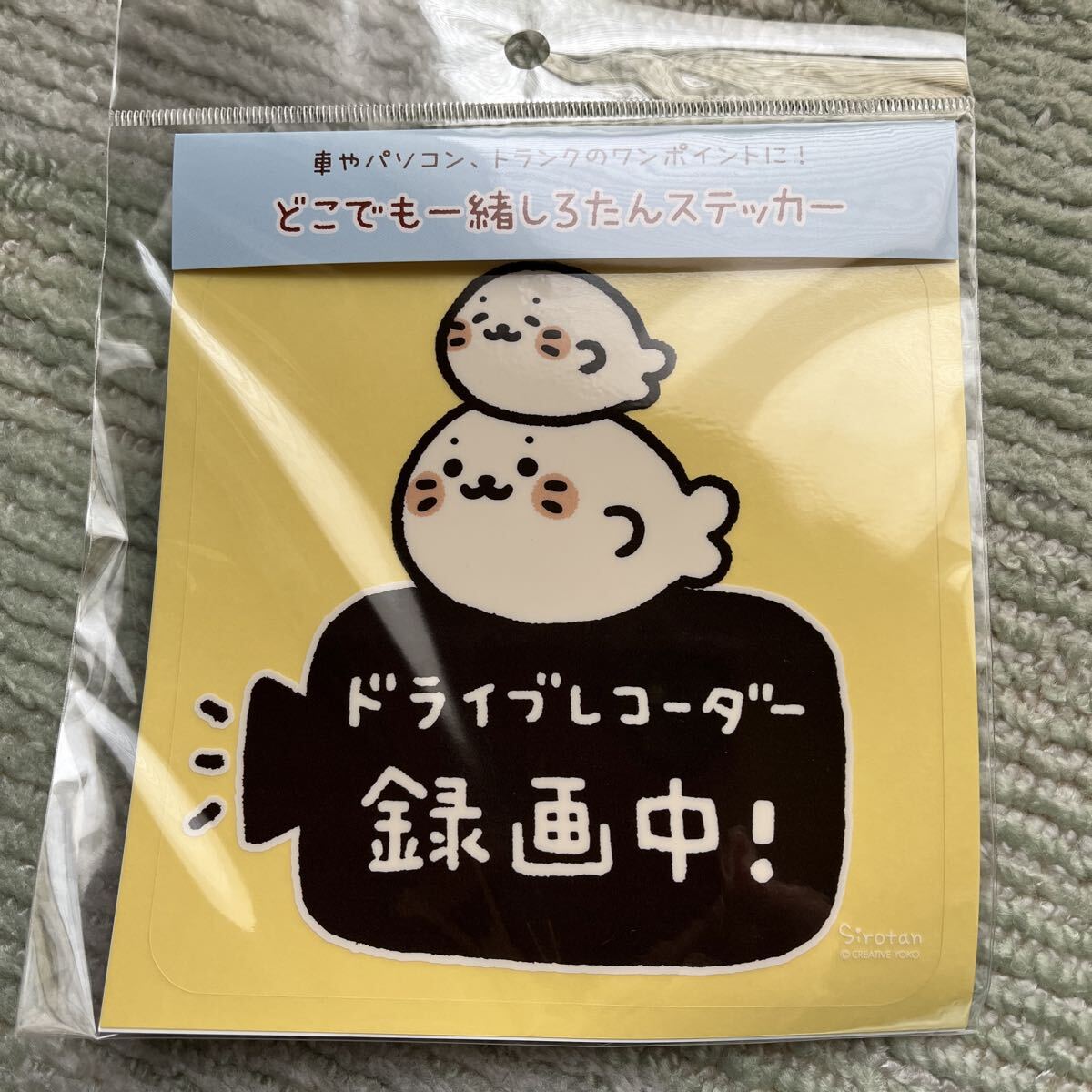 送料込!しろたん ドライブレコーダー シール ステッカー 録画中 ドラレコ拍卖