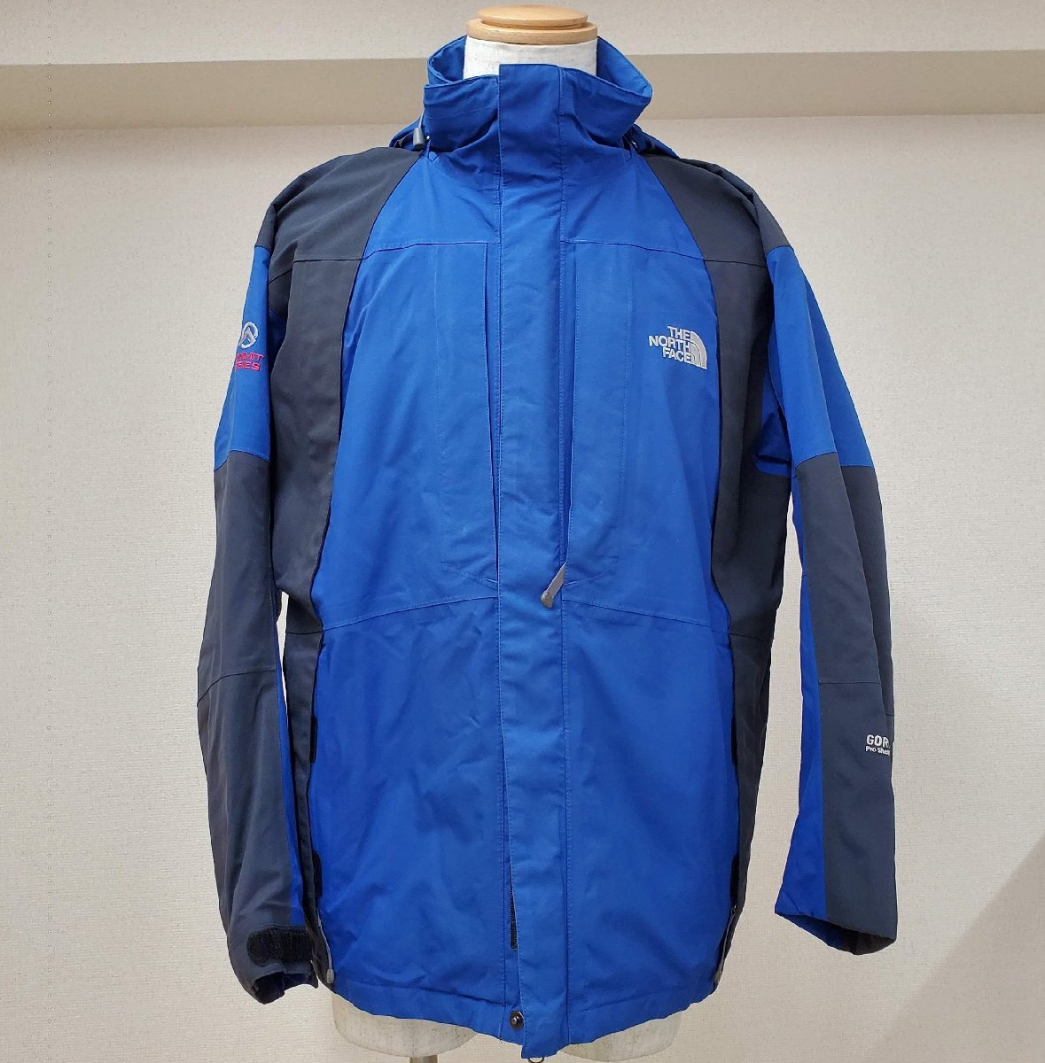 THE NORTH FACE ノースフェイス マウンテンジャケット ゴアテックス メンズ Lサイズ ブルー×ブラック fg0602-2-53拍卖
